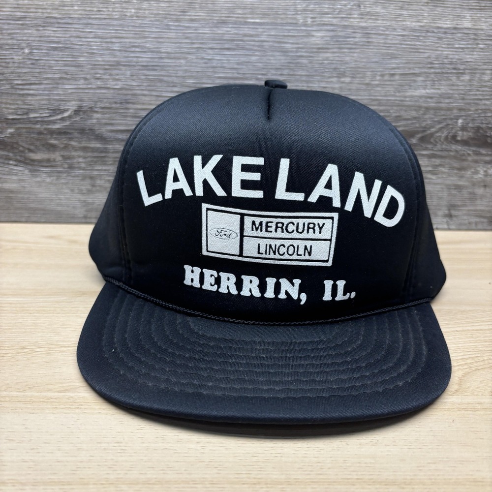 Lakeland Mercury Lincoln Hat Cap Snap Back Black Rope Ford Dealer Mens Herrin IL